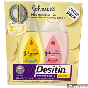 Johnsons Baby Care Essentials Gift Set Skincare Set Body Wash Shampoo Lotion